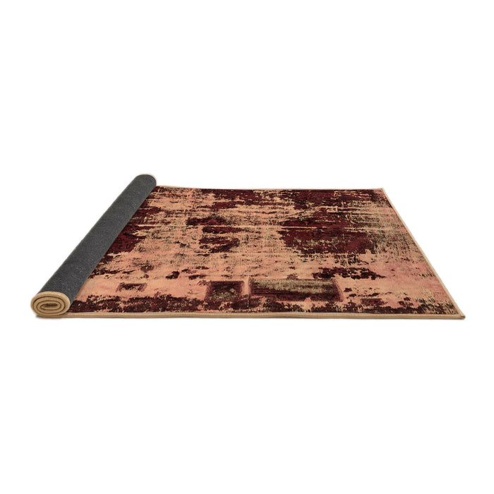 Sideview of Patchwork Brown Transitional Rug, abs5628brn