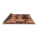 Sideview of Patchwork Brown Transitional Rug, abs5628brn