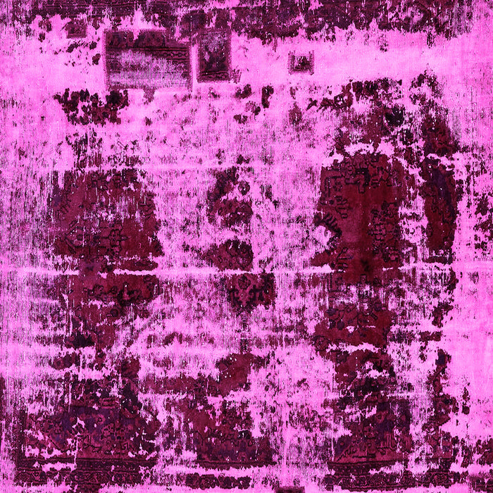 Square Machine Washable Patchwork Pink Transitional Rug, wshabs5628pnk