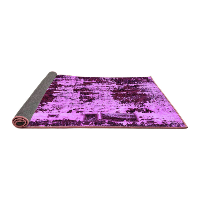 Sideview of Patchwork Purple Transitional Rug, abs5628pur
