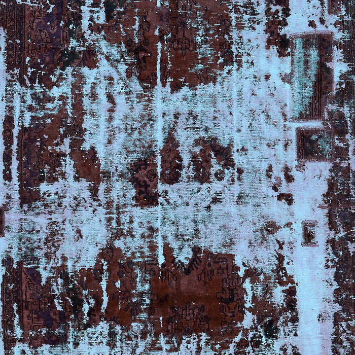 Patchwork Light Blue Transitional Rug, abs5628lblu