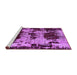 Sideview of Machine Washable Patchwork Purple Transitional Area Rugs, wshabs5628pur