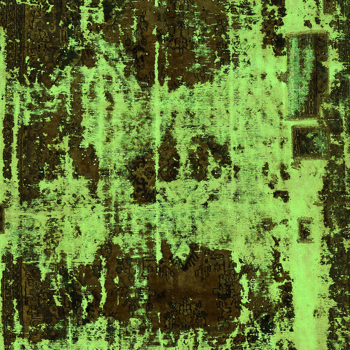 Patchwork Green Transitional Rug, abs5628grn