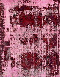 Machine Washable Abstract Red Wine or Wine Red Rug, wshabs5628