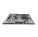 Sideview of Machine Washable Patchwork Gray Transitional Rug, wshabs5628gry