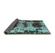 Sideview of Patchwork Turquoise Transitional Rug, abs5628turq