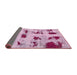 Sideview of Abstract Pink Persian Rug, abs5629