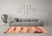 Machine Washable Persian Brown Bohemian Rug in a Living Room,, wshabs5629brn