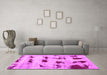 Machine Washable Persian Pink Bohemian Rug in a Living Room, wshabs5629pnk