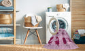 Machine Washable Abstract Pink Rug in a Washing Machine, wshabs5629
