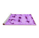 Sideview of Machine Washable Persian Purple Bohemian Area Rugs, wshabs5629pur