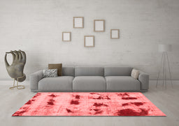 Bohemian Red Washable Rugs