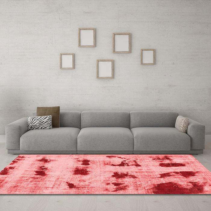 Bohemian Red Washable Rugs