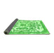 Sideview of Abstract Green Modern Rug, abs562grn