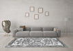 Machine Washable Abstract Gray Modern Rug in a Living Room,, wshabs562gry