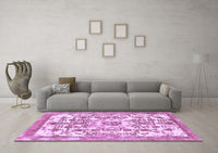 Machine Washable Abstract Purple Modern Rug, wshabs562pur