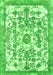 Machine Washable Abstract Green Modern Area Rugs, wshabs562grn