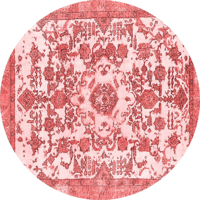 Machine Washable Abstract Red Modern Rug, wshabs562red