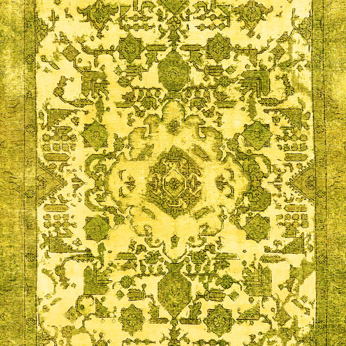 Machine Washable Abstract Yellow Modern Rug, wshabs562yw