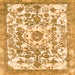 Square Abstract Orange Modern Rug, abs562org