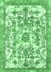 Abstract Emerald Green Modern Rug, abs562emgrn