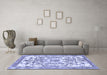 Machine Washable Abstract Blue Modern Rug in a Living Room, wshabs562blu