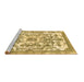 Sideview of Machine Washable Abstract Brown Modern Rug, wshabs562brn