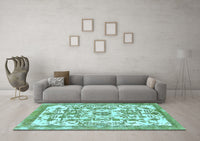 Machine Washable Abstract Light Blue Modern Rug, wshabs562lblu