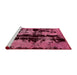 Sideview of Machine Washable Abstract Burgundy Red Rug, wshabs5630