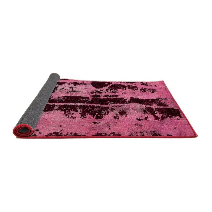 Sideview of Abstract Burgundy Red Persian Rug, abs5630