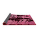Sideview of Abstract Burgundy Red Persian Rug, abs5630