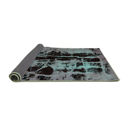 Sideview of Persian Turquoise Bohemian Rug, abs5630turq