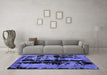 Machine Washable Persian Blue Bohemian Rug in a Living Room, wshabs5630blu