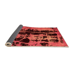 Sideview of Persian Orange Bohemian Rug, abs5630org