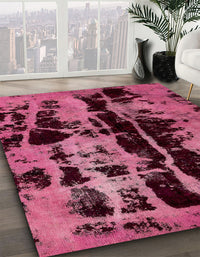 Abstract Burgundy Red Persian Rug, abs5630