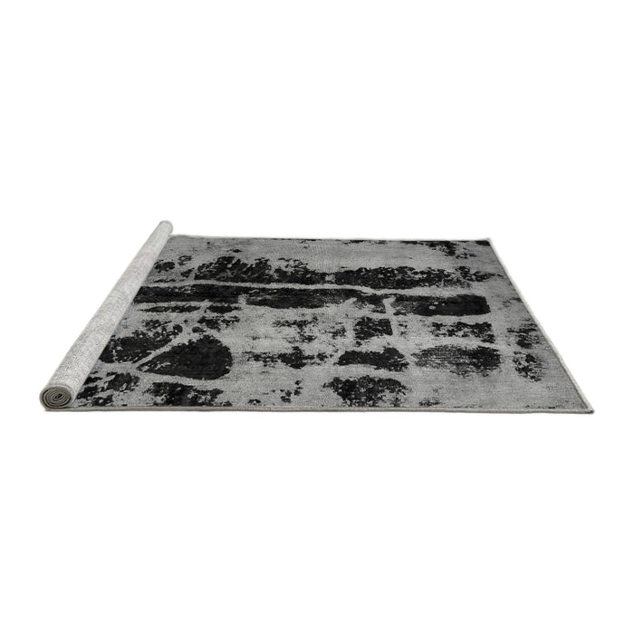 Sideview of Machine Washable Persian Gray Bohemian Rug, wshabs5630gry