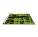 Sideview of Machine Washable Persian Green Bohemian Area Rugs, wshabs5630grn