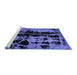 Sideview of Machine Washable Persian Blue Bohemian Rug, wshabs5630blu