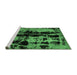 Sideview of Machine Washable Persian Emerald Green Bohemian Area Rugs, wshabs5630emgrn