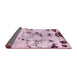 Sideview of Abstract Purple Pink Modern Rug, abs5631