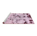 Sideview of Machine Washable Abstract Purple Pink Rug, wshabs5631