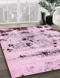 Abstract Purple Pink Modern Rug, abs5631