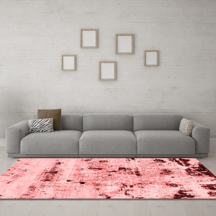 Modern Red Washable Rugs