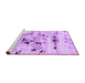 Sideview of Machine Washable Abstract Purple Modern Area Rugs, wshabs5631pur