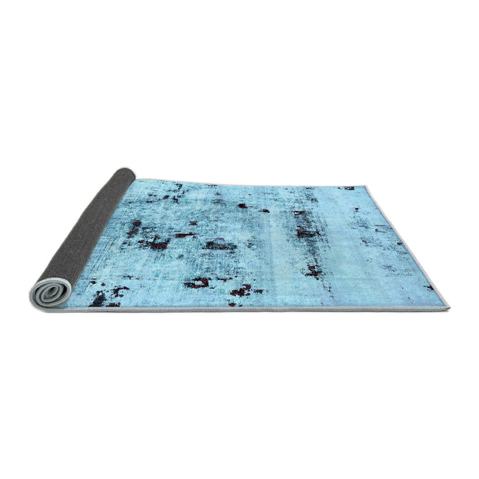 Sideview of Abstract Light Blue Modern Rug, abs5631lblu