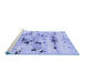 Sideview of Machine Washable Abstract Blue Modern Rug, wshabs5631blu