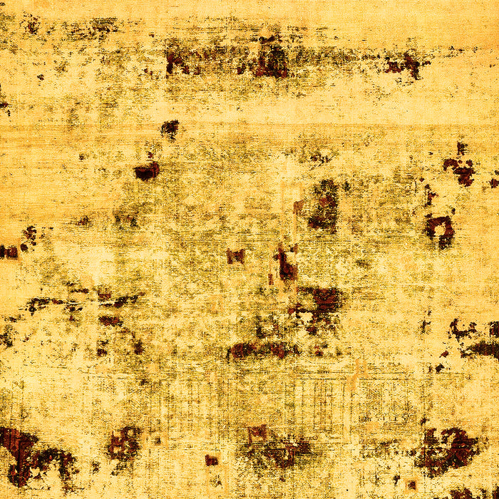 Machine Washable Abstract Yellow Modern Rug, wshabs5631yw