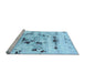 Sideview of Machine Washable Abstract Light Blue Modern Rug, wshabs5631lblu