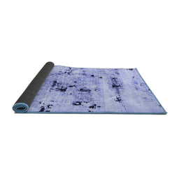 Sideview of Abstract Blue Modern Rug, abs5631blu