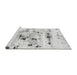 Sideview of Machine Washable Abstract Gray Modern Rug, wshabs5631gry